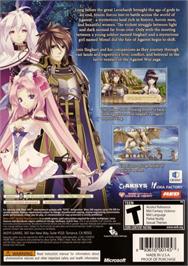 Box back cover for Record of Agarest War Zero on the Microsoft Xbox 360.