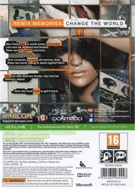 Box back cover for Remember Me on the Microsoft Xbox 360.
