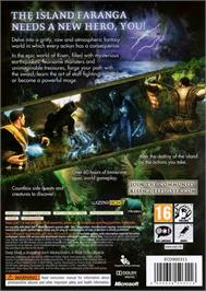 Box back cover for Risen on the Microsoft Xbox 360.