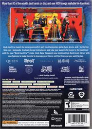Box back cover for Rock Band 3 on the Microsoft Xbox 360.