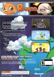 Box back cover for Roogoo on the Microsoft Xbox 360.