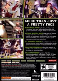 Box back cover for Rumble Roses Xx on the Microsoft Xbox 360.