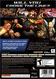 Box back cover for STREET FIGHTER X TEKKEN on the Microsoft Xbox 360.