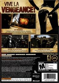 Box back cover for Saboteur, The on the Microsoft Xbox 360.