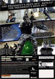 Box back cover for Secret Service on the Microsoft Xbox 360.