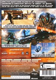 Box back cover for Section 8 on the Microsoft Xbox 360.