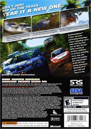 Box back cover for Sega Rally Revo on the Microsoft Xbox 360.