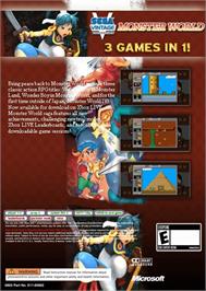 Box back cover for Sega Vintage Collection - Monster World on the Microsoft Xbox 360.