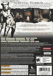 Box back cover for Silent Hill HD Collection on the Microsoft Xbox 360.