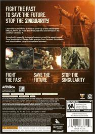Box back cover for Singularity on the Microsoft Xbox 360.