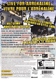 Box back cover for Ski-Doo Snowmobile Challenge on the Microsoft Xbox 360.