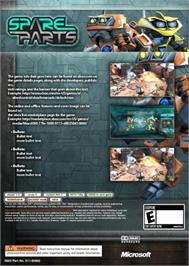 Box back cover for Spare Parts on the Microsoft Xbox 360.