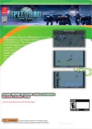 Box back cover for Speedball 2 - Brutal Deluxe on the Microsoft Xbox 360.