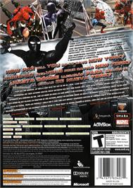 Box back cover for Spider-Man - Web of Shadows on the Microsoft Xbox 360.