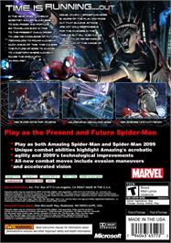 Box back cover for Spider-man - Aux Frontières Du Temps on the Microsoft Xbox 360.