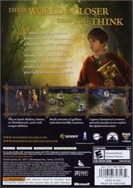Box back cover for Spiderwick Chronicles on the Microsoft Xbox 360.