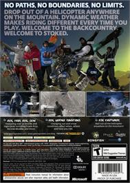 Box back cover for Stoked: Big Air Ed. on the Microsoft Xbox 360.