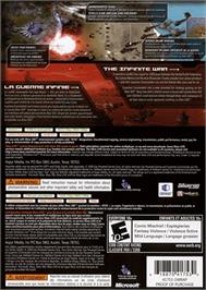 Box back cover for Supreme Commander on the Microsoft Xbox 360.