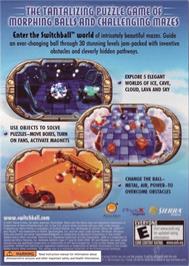 Box back cover for Switchball on the Microsoft Xbox 360.