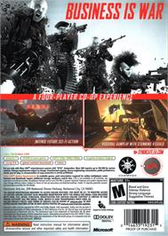 Box back cover for Syndicate on the Microsoft Xbox 360.