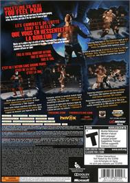 Box back cover for TNA iMPACT! on the Microsoft Xbox 360.
