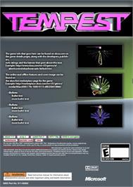 Box back cover for Tempest on the Microsoft Xbox 360.