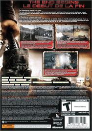 Box back cover for Terminator Salvation on the Microsoft Xbox 360.