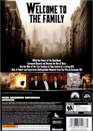 Box back cover for The Godfather on the Microsoft Xbox 360.