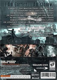 Box back cover for Thief on the Microsoft Xbox 360.