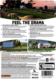 Box back cover for Tiger Woods Pga Tour 10 on the Microsoft Xbox 360.