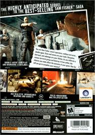 Box back cover for Tom Clancy's Splinter Cell - Double Agent on the Microsoft Xbox 360.