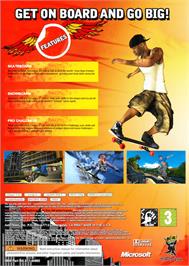 Box back cover for Tony Hawk Shred on the Microsoft Xbox 360.
