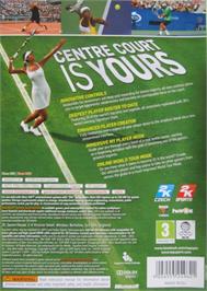 Box back cover for Top Spin 4 on the Microsoft Xbox 360.