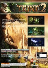Box back cover for Trine 2 on the Microsoft Xbox 360.