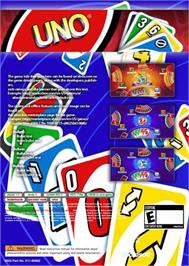 Box back cover for Uno on the Microsoft Xbox 360.