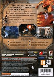 Box back cover for Venetica on the Microsoft Xbox 360.