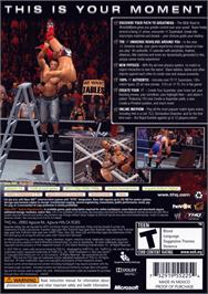 Box back cover for WWE Smackdown vs. Raw 2011 on the Microsoft Xbox 360.