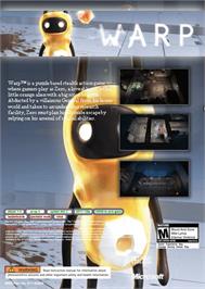 Box back cover for Warp on the Microsoft Xbox 360.
