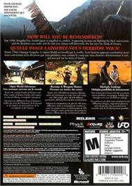 Box back cover for Way of the Samurai 3 on the Microsoft Xbox 360.