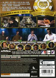 Box back cover for World Series Of Poker - Tournament Of Champions 2007 Edition on the Microsoft Xbox 360.