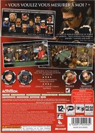 Box back cover for World Series Of Poker 2008 - Battle For The Bracelets on the Microsoft Xbox 360.