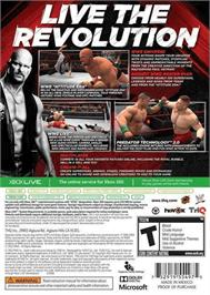Box back cover for Wwe'13 on the Microsoft Xbox 360.