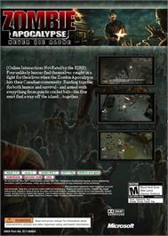 Box back cover for Zombie Apocalypse - Never Die Alone on the Microsoft Xbox 360.