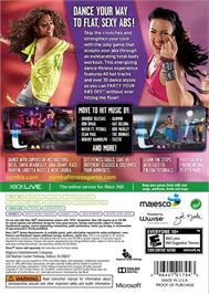Box back cover for Zumba Fitness Core on the Microsoft Xbox 360.