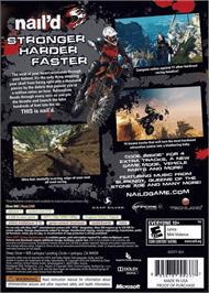 Box back cover for nail'd on the Microsoft Xbox 360.