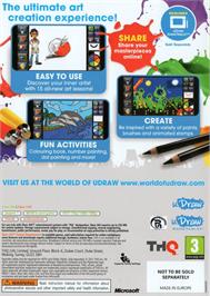 Box back cover for uDraw Studio: Instant Artist on the Microsoft Xbox 360.