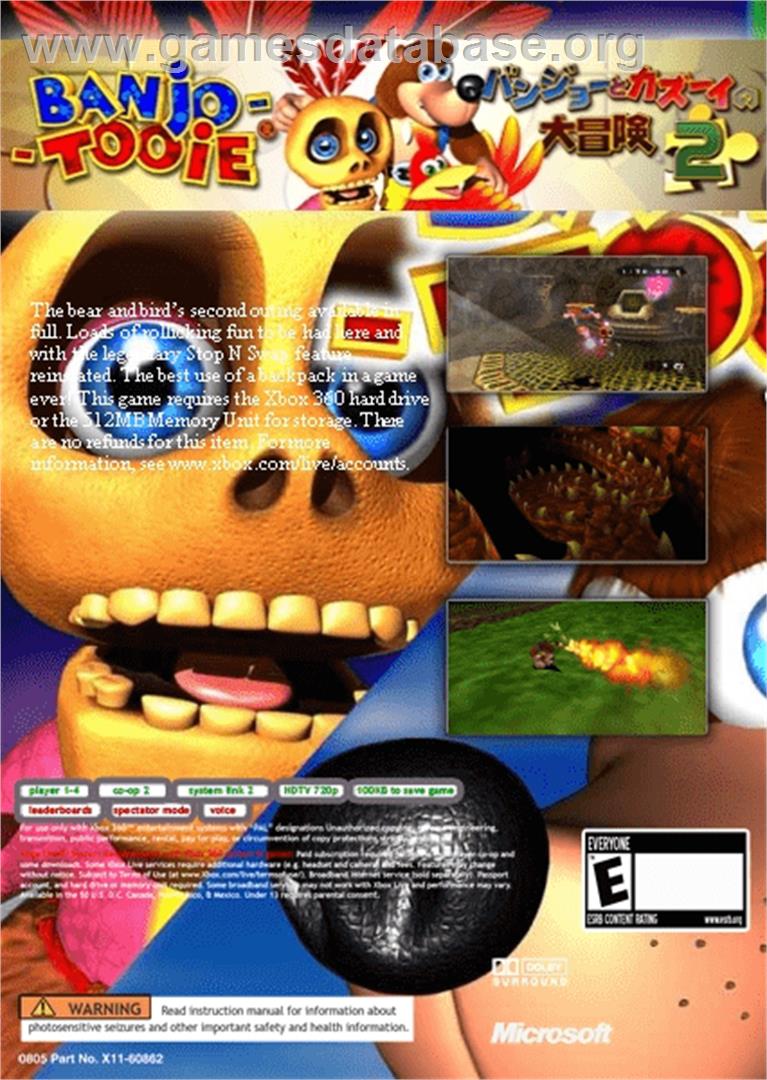 Banjo-tooie - Microsoft Xbox 360 - Artwork - Box Back