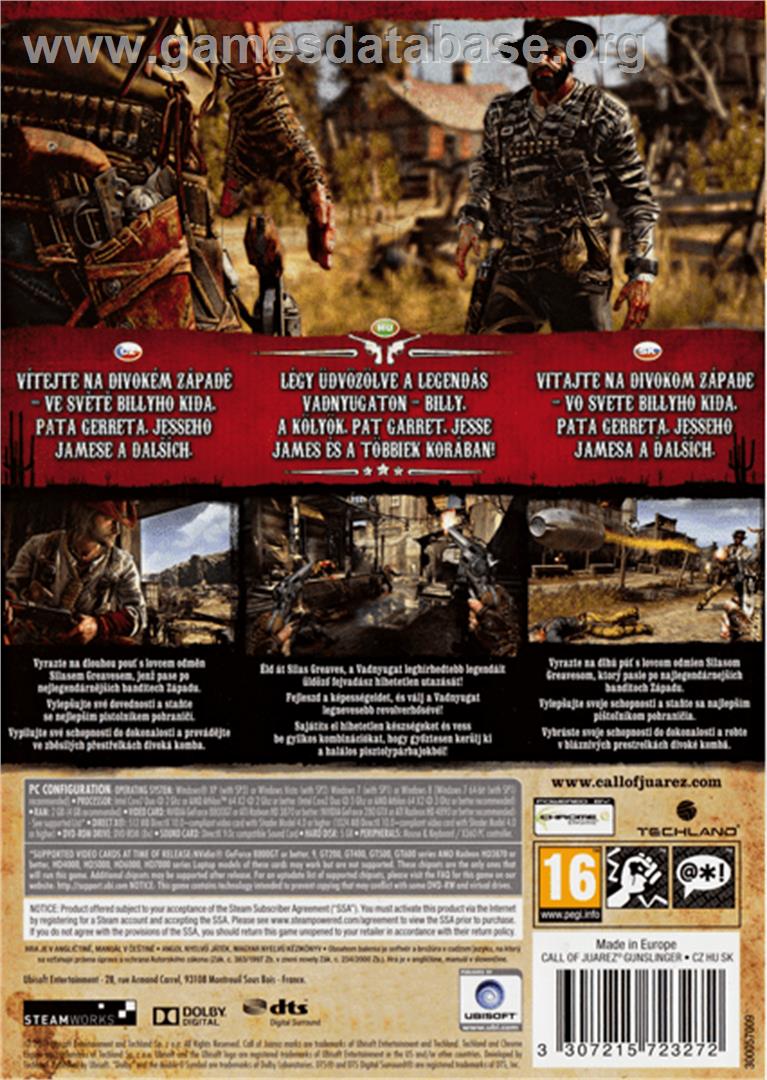 Call Of Juarez - Gunslinger - Microsoft Xbox 360 - Artwork - Box Back