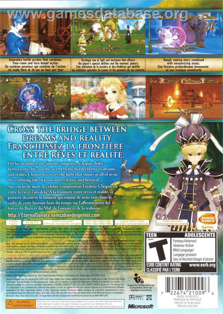 Eternal Sonata - Microsoft Xbox 360 - Artwork - Box Back