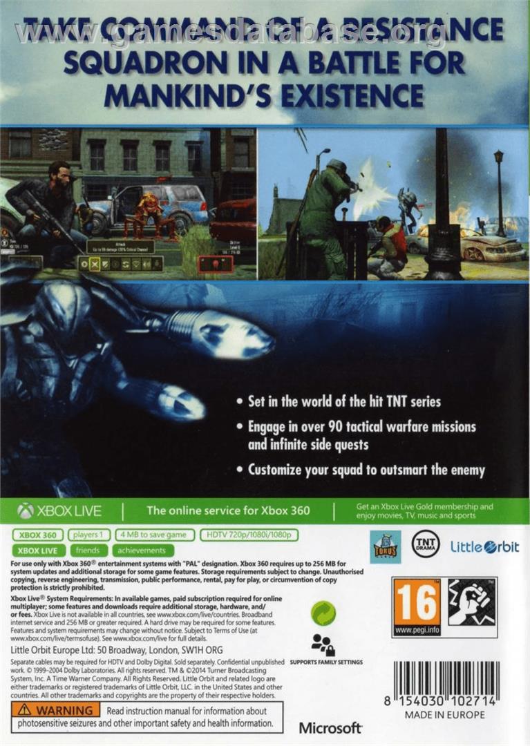 Falling Skies - Le Jeu Vidéo - Microsoft Xbox 360 - Artwork - Box Back